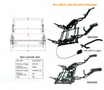 SA3304 Zero Wall with Elevated Ottoman Manual Recliner Chair Sofa Mechanism